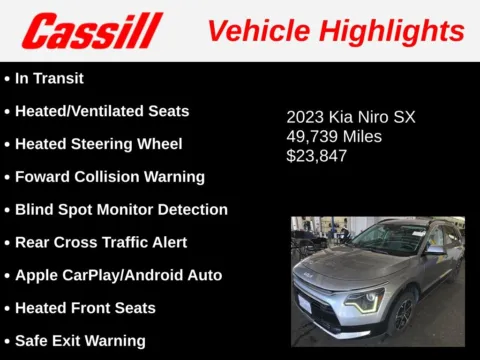 Another view of 2023 Kia Niro SX for sale in Cedar Rapids, IA at Cassill Motors