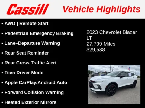 Another view of 2023 Chevrolet Blazer LT for sale in Cedar Rapids, IA at Cassill Motors