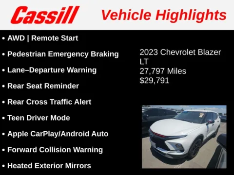 Another view of 2023 Chevrolet Blazer LT for sale in Cedar Rapids, IA at Cassill Motors