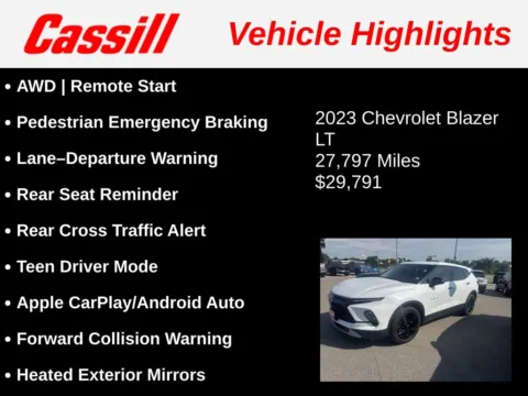 Another view of 2023 Chevrolet Blazer LT for sale in Cedar Rapids, IA at Cassill Motors