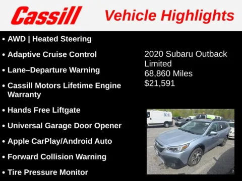 Another view of 2020 Subaru Outback Limited for sale in Cedar Rapids, IA at Cassill Motors
