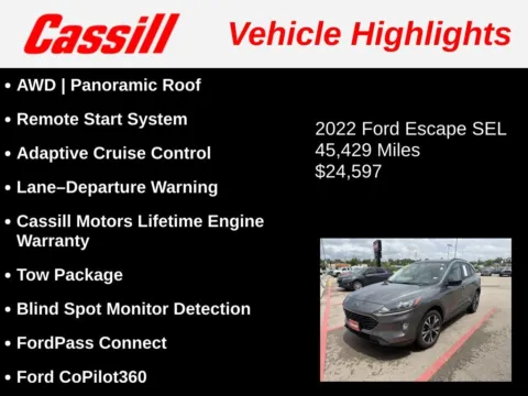 Another view of 2022 Ford Escape SEL for sale in Cedar Rapids, IA at Cassill Motors