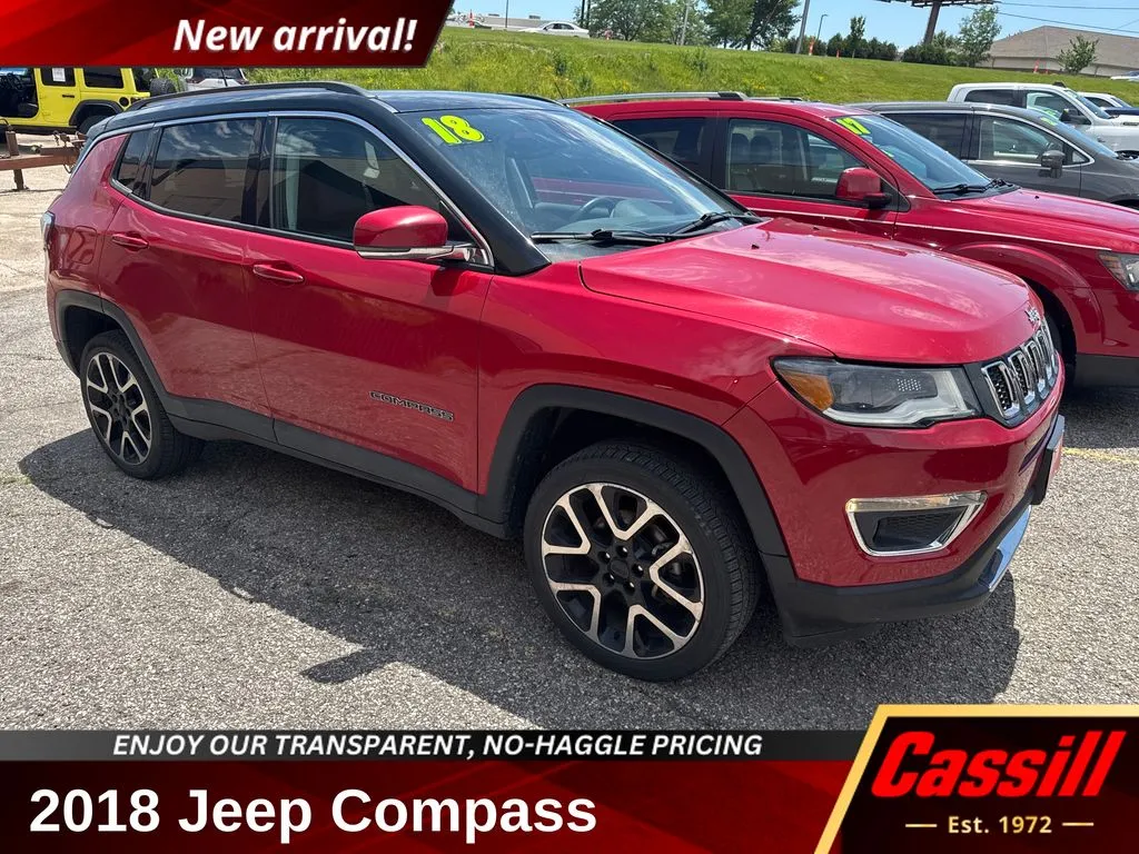 Red 2018 Jeep Compass Limited for sale in Cedar Rapids, IA