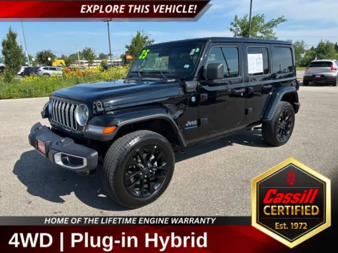 Black 2025 Jeep Wrangler Sahara 4xe for sale in Cedar Rapids, IA