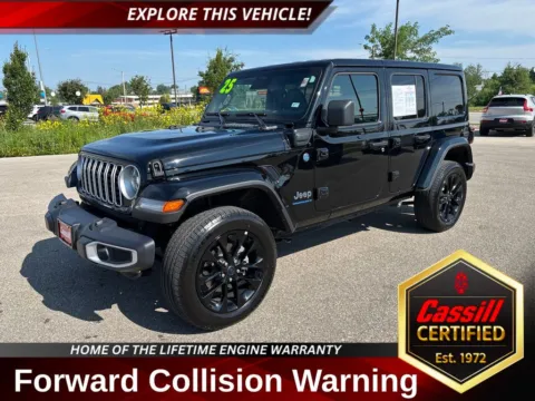 Black 2025 Jeep Wrangler Sahara 4xe for sale in Cedar Rapids, IA