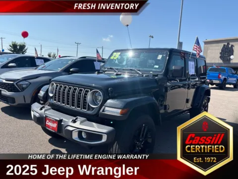 Black 2025 Jeep Wrangler Sahara 4xe for sale in Cedar Rapids, IA