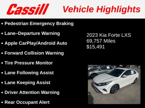 Another view of 2023 Kia Forte LXS for sale in Cedar Rapids, IA at Cassill Motors