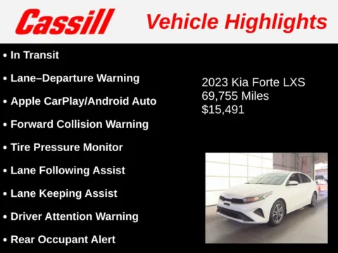 Another view of 2023 Kia Forte LXS for sale in Cedar Rapids, IA at Cassill Motors