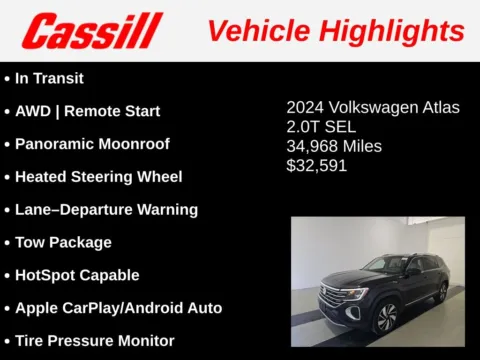Another view of 2024 Volkswagen Atlas 2.0T SEL for sale in Cedar Rapids, IA at Cassill Motors