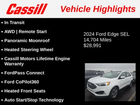 Another view of 2024 Ford Edge SEL for sale in Cedar Rapids, IA at Cassill Motors