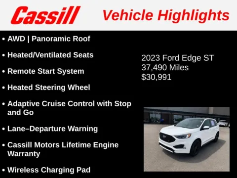 Another view of 2023 Ford Edge ST for sale in Cedar Rapids, IA at Cassill Motors