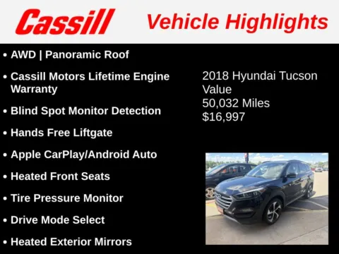 Another view of 2018 Hyundai Tucson Value for sale in Cedar Rapids, IA at Cassill Motors