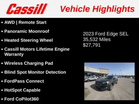 Another view of 2023 Ford Edge SEL for sale in Cedar Rapids, IA at Cassill Motors