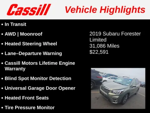 Another view of 2019 Subaru Forester Limited for sale in Cedar Rapids, IA at Cassill Motors