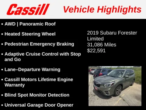 Another view of 2019 Subaru Forester Limited for sale in Cedar Rapids, IA at Cassill Motors