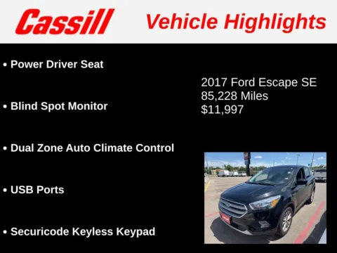 Another view of 2017 Ford Escape SE for sale in Cedar Rapids, IA at Cassill Motors