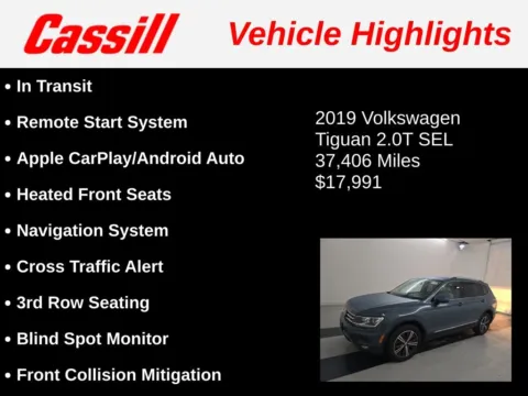 Another view of 2019 Volkswagen Tiguan 2.0T SEL for sale in Cedar Rapids, IA at Cassill Motors