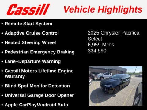 Another view of 2025 Chrysler Pacifica Select for sale in Cedar Rapids, IA at Cassill Motors