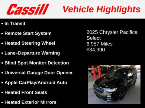Another view of 2025 Chrysler Pacifica Select for sale in Cedar Rapids, IA at Cassill Motors