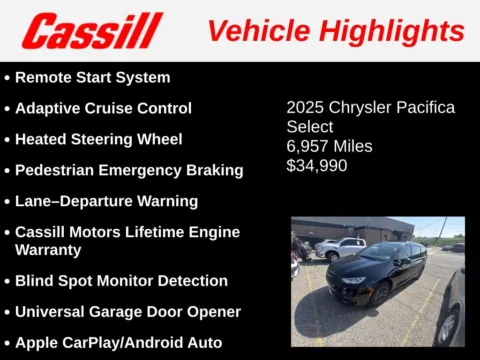 Another view of 2025 Chrysler Pacifica Select for sale in Cedar Rapids, IA at Cassill Motors