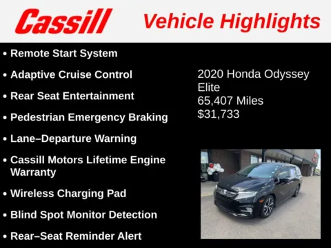 Another view of 2020 Honda Odyssey Elite for sale in Cedar Rapids, IA at Cassill Motors