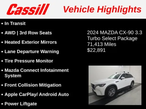 Another view of 2024 Mazda CX-90 3.3 Turbo Select for sale in Cedar Rapids, IA at Cassill Motors