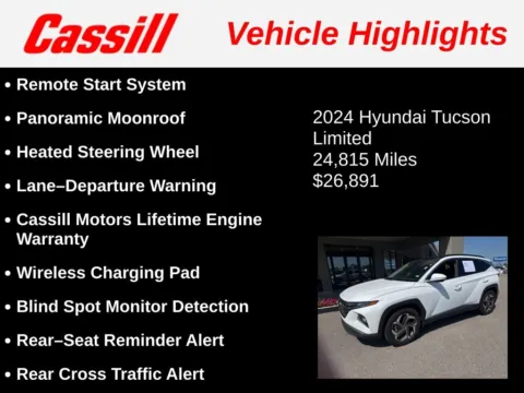 Another view of 2024 Hyundai Tucson Limited for sale in Cedar Rapids, IA at Cassill Motors