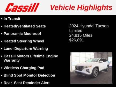 Another view of 2024 Hyundai Tucson Limited for sale in Cedar Rapids, IA at Cassill Motors