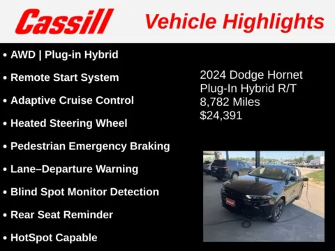 Another view of 2024 Dodge Hornet R/T for sale in Cedar Rapids, IA at Cassill Motors