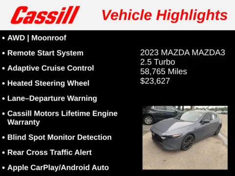 Another view of 2023 Mazda Mazda3 2.5 Turbo Premium Plus Package for sale in Cedar Rapids, IA at Cassill Motors