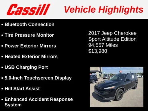 Another view of 2017 Jeep Cherokee Sport for sale in Cedar Rapids, IA at Cassill Motors