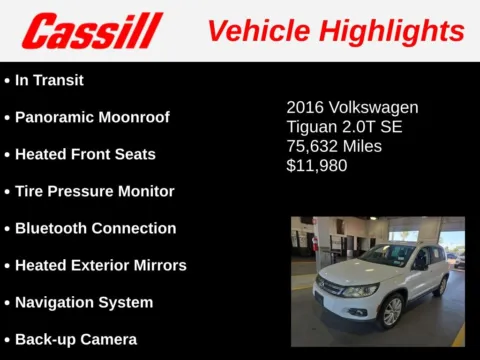 Another view of 2016 Volkswagen Tiguan SE for sale in Cedar Rapids, IA at Cassill Motors