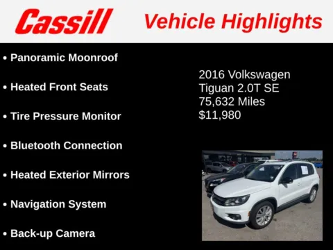 Another view of 2016 Volkswagen Tiguan SE for sale in Cedar Rapids, IA at Cassill Motors