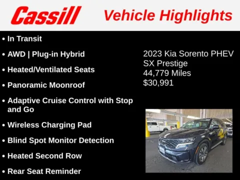 Another view of 2023 Kia Sorento Plug-In Hybrid SX Prestige for sale in Cedar Rapids, IA at Cassill Motors