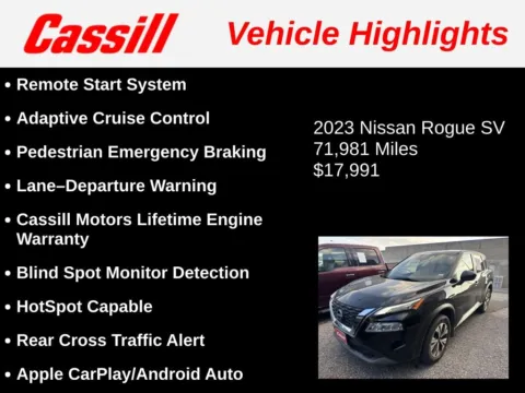 Another view of 2023 Nissan Rogue SV for sale in Cedar Rapids, IA at Cassill Motors