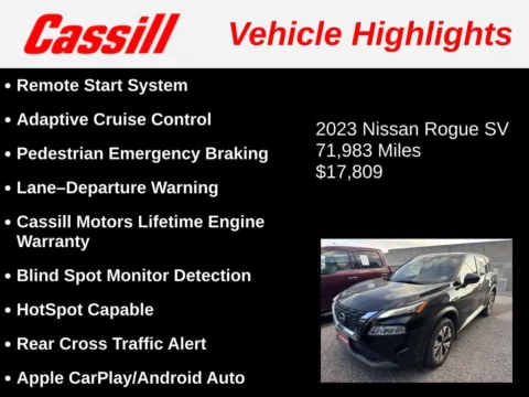 Another view of 2023 Nissan Rogue SV for sale in Cedar Rapids, IA at Cassill Motors