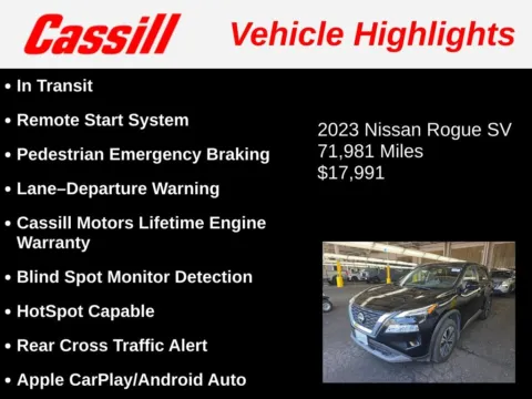 Another view of 2023 Nissan Rogue SV for sale in Cedar Rapids, IA at Cassill Motors