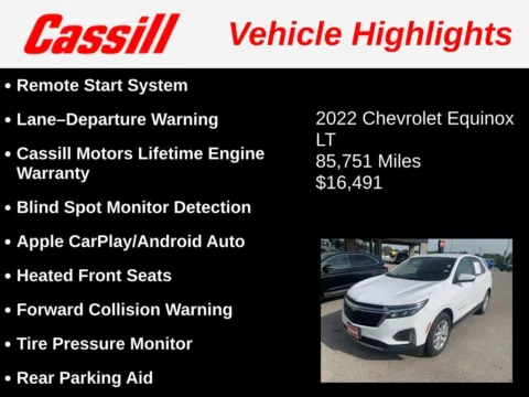 Another view of 2022 Chevrolet Equinox LT for sale in Cedar Rapids, IA at Cassill Motors