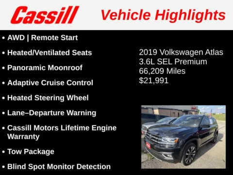 Another view of 2019 Volkswagen Atlas SEL Premium for sale in Cedar Rapids, IA at Cassill Motors