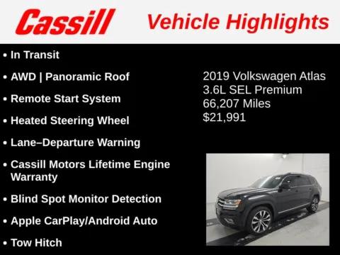 Another view of 2019 Volkswagen Atlas SEL Premium for sale in Cedar Rapids, IA at Cassill Motors