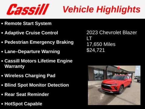 Another view of 2023 Chevrolet Blazer LT for sale in Cedar Rapids, IA at Cassill Motors