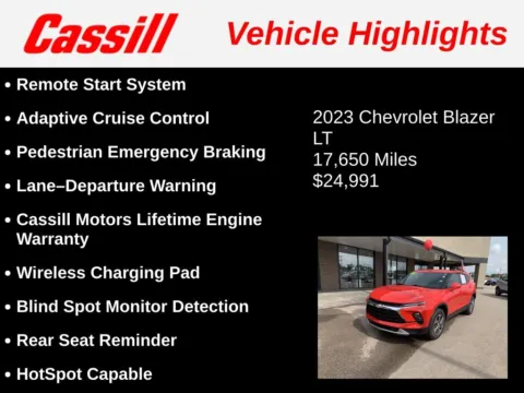 Another view of 2023 Chevrolet Blazer LT for sale in Cedar Rapids, IA at Cassill Motors
