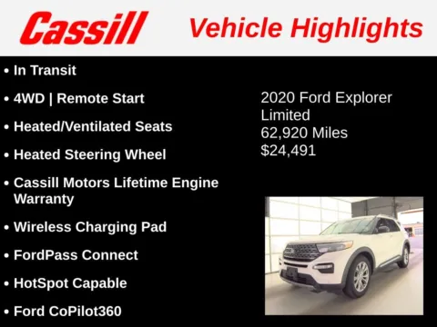 Another view of 2020 Ford Explorer Limited for sale in Cedar Rapids, IA at Cassill Motors