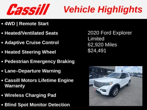Another view of 2020 Ford Explorer Limited for sale in Cedar Rapids, IA at Cassill Motors