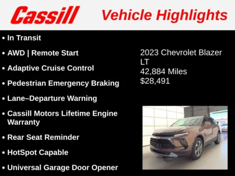 Another view of 2023 Chevrolet Blazer LT for sale in Cedar Rapids, IA at Cassill Motors