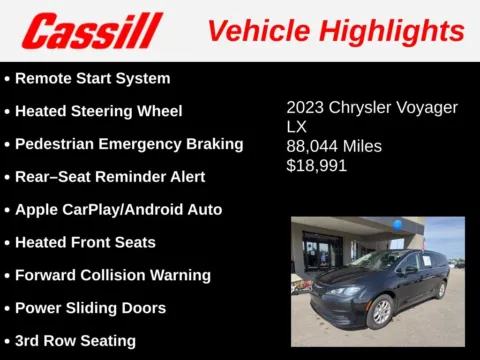 Another view of 2023 Chrysler Voyager LX for sale in Cedar Rapids, IA at Cassill Motors