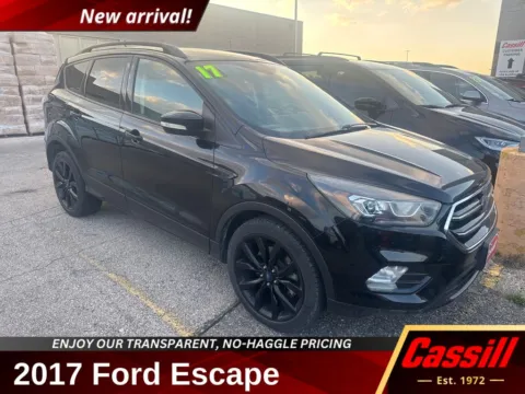 Black 2017 Ford Escape Titanium for sale in Cedar Rapids, IA