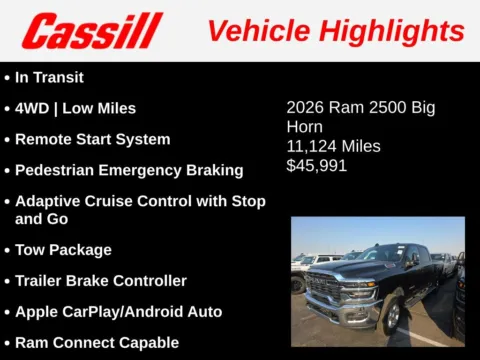 Another view of 2026 Ram 2500 Big Horn for sale in Cedar Rapids, IA at Cassill Motors