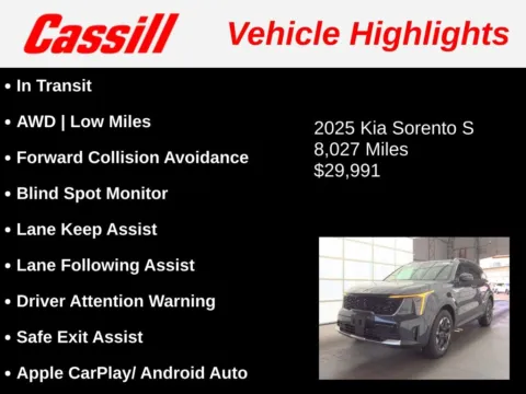 Another view of 2025 Kia Sorento S for sale in Cedar Rapids, IA at Cassill Motors