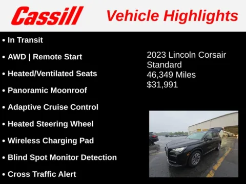 Another view of 2023 Lincoln Corsair Standard for sale in Cedar Rapids, IA at Cassill Motors